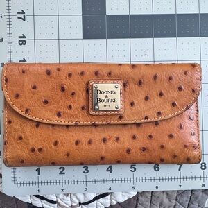 Dooney & Bourke Tan Ostrich Leather Wallet